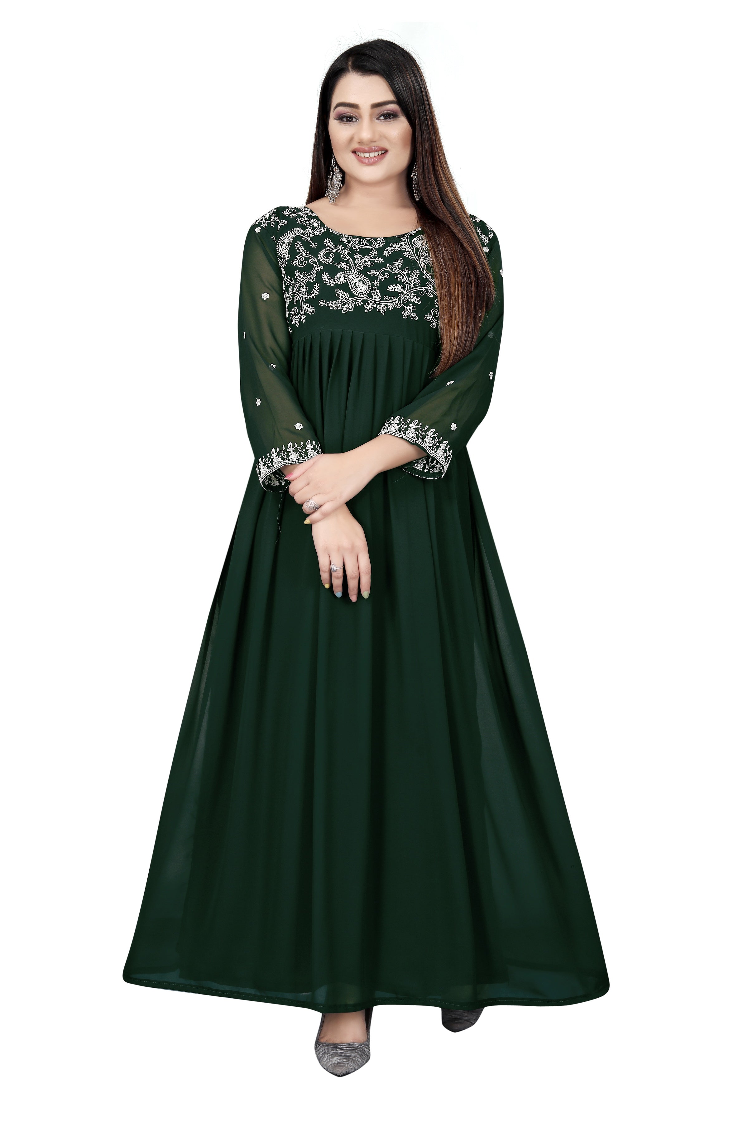SELL4U Women A-line Dark Green Dress - Buy SELL4U Women A-line Dark Green  Dress Online at Best Prices in India | Flipkart.com